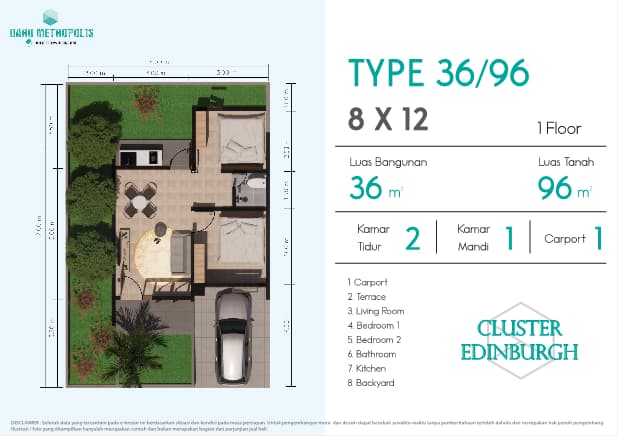 floor plan 36/96 cluster edinburgh, daru metropolis